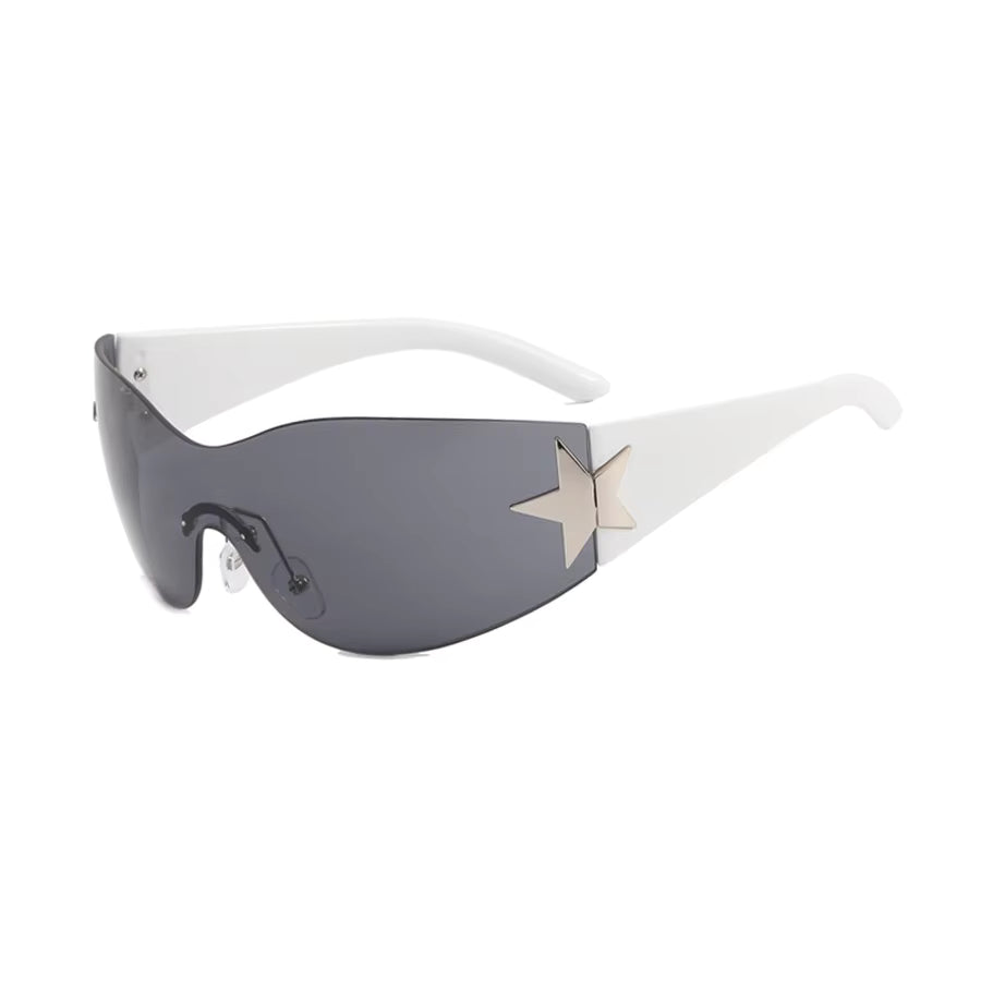 New Women's Rimless Star Decoration Integrated Y2K Hot Girl Style Hip Hop Fashion Sunglasses Beach Party Glasses Men by AliShop
