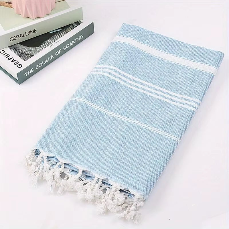 Thin 100X180cm Turkish Beach Towel Oversized Sand Free Tassel Quick Dry Swim Extra Large Light Travel for Adults Gifts Accessories by AliShop