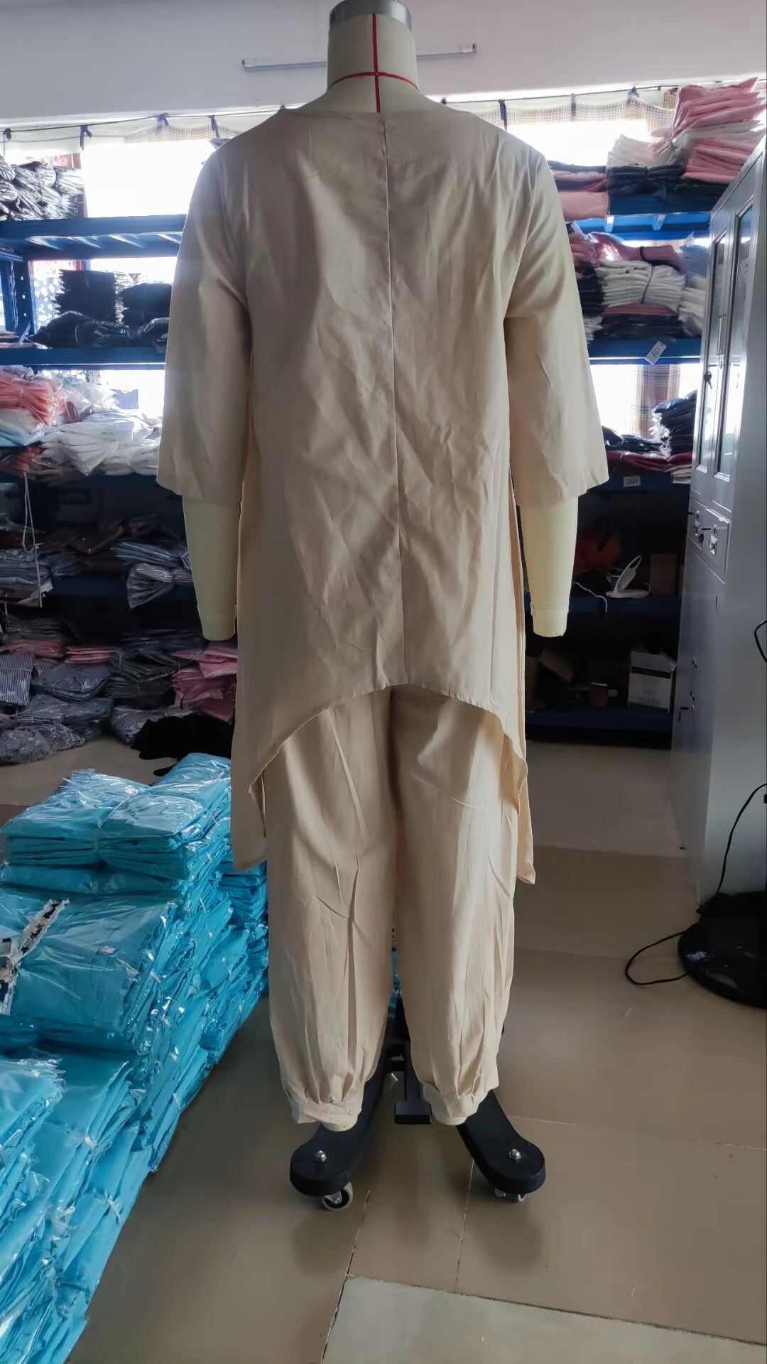 2024 Summer New Fashion Casual Loose Top Irregular Hem Round Neck Cotton Linen Top Loose Leg Pants Elegant Two Piece Set by AliShop