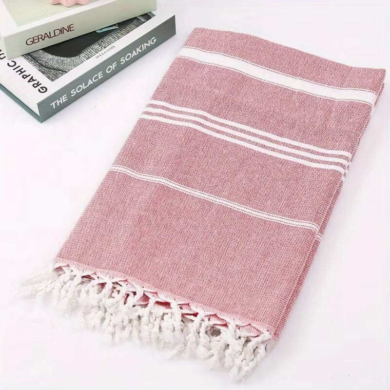 Thin 100X180cm Turkish Beach Towel Oversized Sand Free Tassel Quick Dry Swim Extra Large Light Travel for Adults Gifts Accessories by AliShop