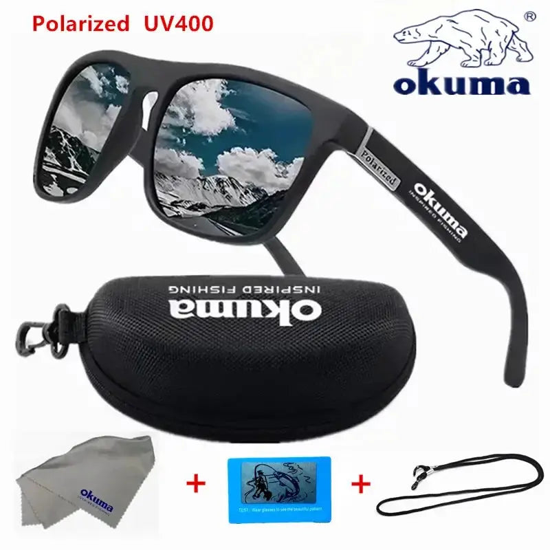 Okuma polarized sunglasses UV400 for men and women outdoor hunting, fishing, driving bicycles, sunglasses optional box by AliShop