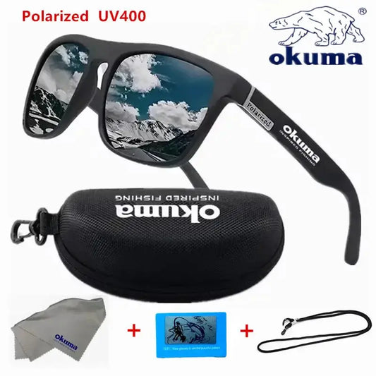 Okuma polarized sunglasses UV400 for men and women outdoor hunting, fishing, driving bicycles, sunglasses optional box by AliShop