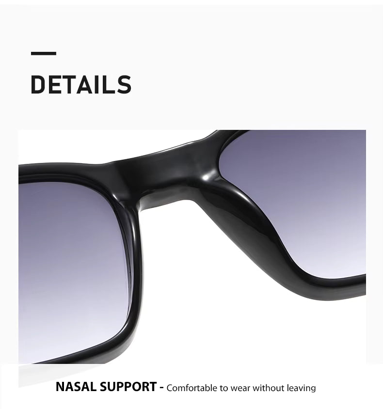 Light Luxury Square Sunglasses Minimalist Design Elegant Unisex Uv400 Protection Sun Glasses 9017 by AliShop