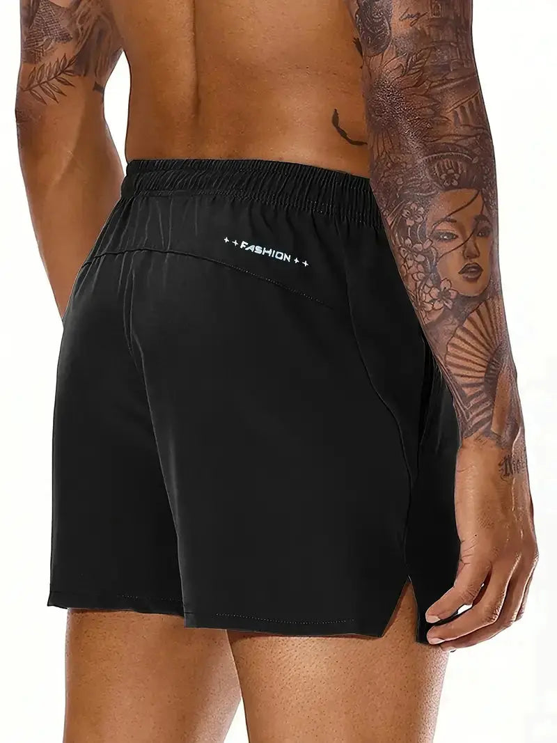 Men 2025 New Summer Beach New Models Solid Color Fashion Leisure Comfortable Elastic Waist Double Pockets Cool Sports Shorts by AliShop