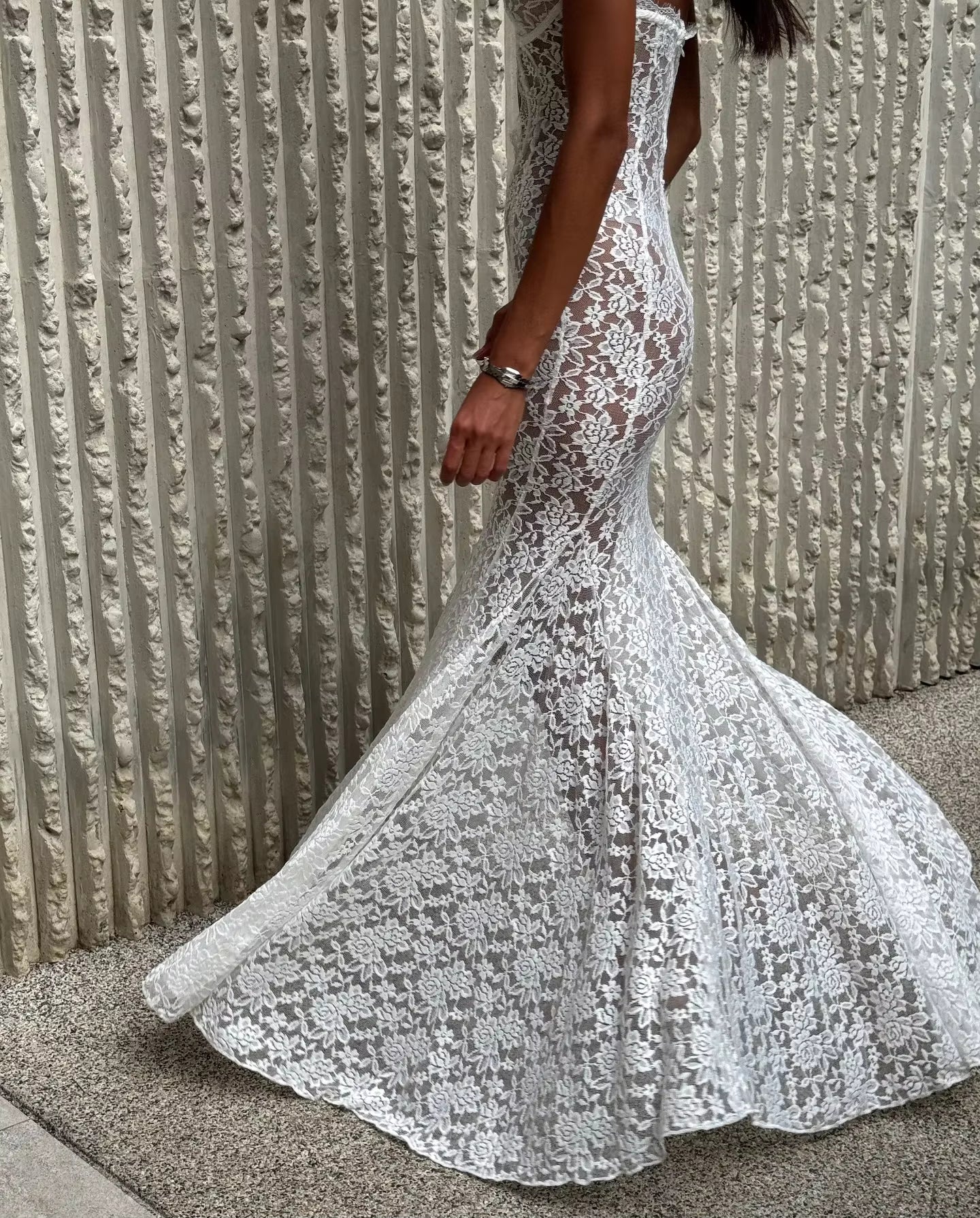 Sexy White Lace Hollow-out Halter Dress Women Chic Sleeveless Off-shoulder Backless Maxi Dresses 2026 Lady Vacation Beach Gowns by AliShop
