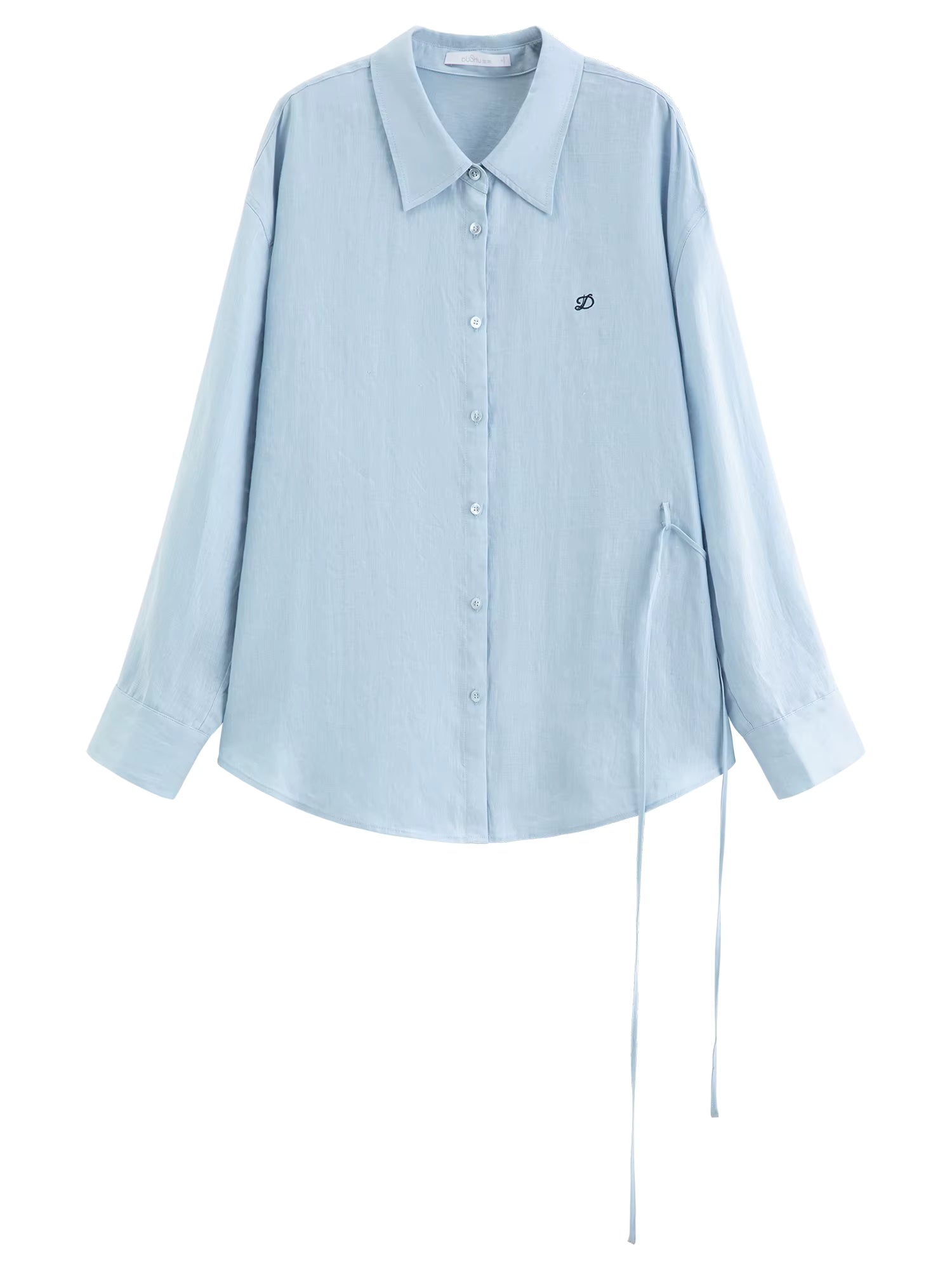 DUSHU 【Breathable Series】 Drop-Shoulder Multi-Color Linen Shirt New Summer Arrival Ramie Top Long Sleeve Leisure Sun-protection by AliShop