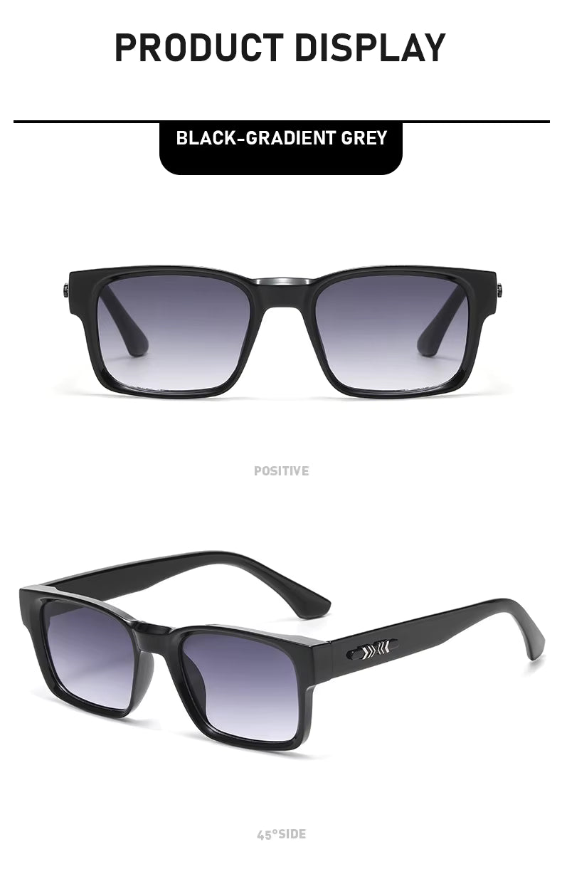 Light Luxury Square Sunglasses Minimalist Design Elegant Unisex Uv400 Protection Sun Glasses 9017 by AliShop