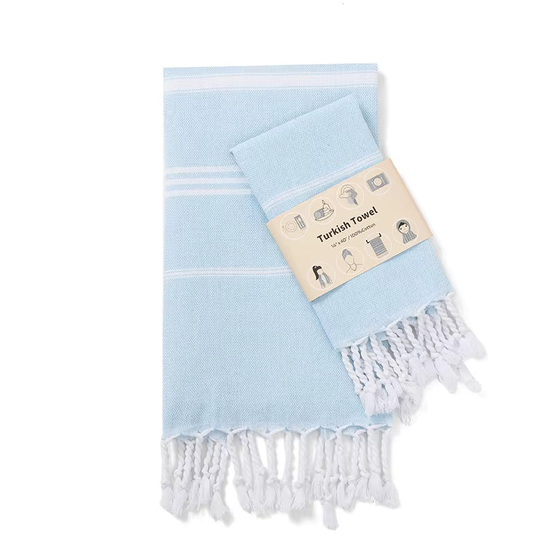 2-Pack 40x100CM Turkish Cotton for home Towel Soft Sauna Spa Bath Towel Hand and Face Towel Set Can used for kitchen sport gym by AliShop