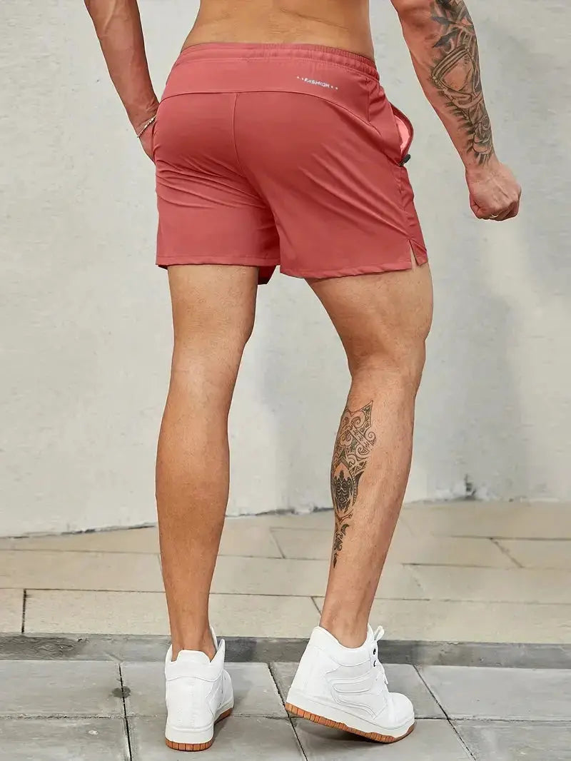 Men 2025 New Summer Beach New Models Solid Color Fashion Leisure Comfortable Elastic Waist Double Pockets Cool Sports Shorts by AliShop
