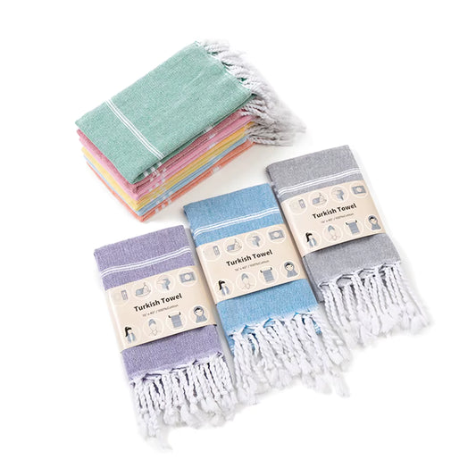 2-Pack 40x100CM Turkish Cotton for home Towel Soft Sauna Spa Bath Towel Hand and Face Towel Set Can used for kitchen sport gym by AliShop