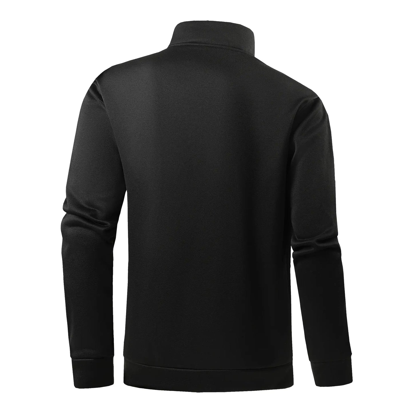 Autumn men's half-zip sweatshirts, long-sleeved solid color pullovers, turtlenecks, streetwear, winter warm jackets, sports coat by AliShop
