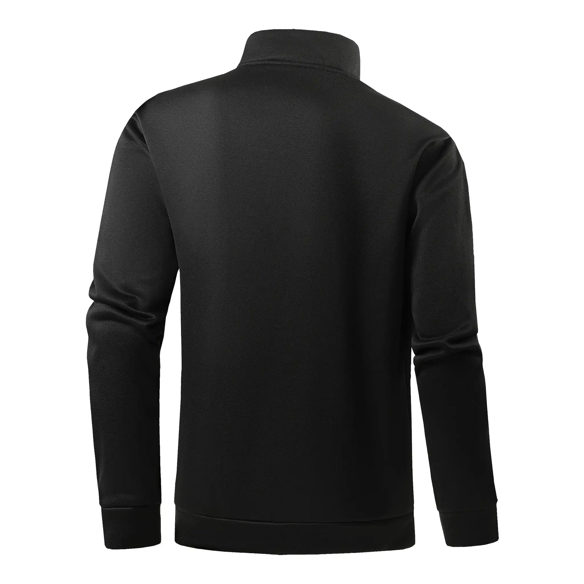 Autumn men's half-zip sweatshirts, long-sleeved solid color pullovers, turtlenecks, streetwear, winter warm jackets, sports coat by AliShop