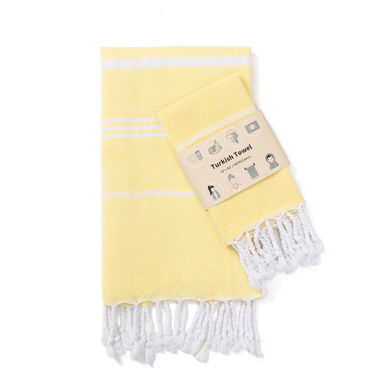 2-Pack 40x100CM Turkish Cotton for home Towel Soft Sauna Spa Bath Towel Hand and Face Towel Set Can used for kitchen sport gym by AliShop