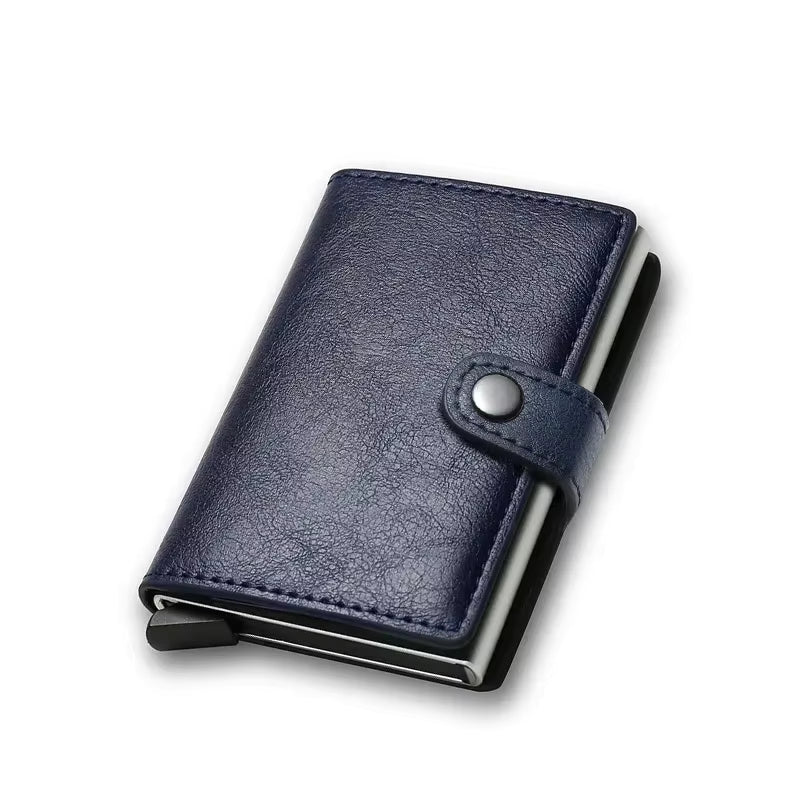 Rfid Visit Credit Card Holder Storage Luxury Small Smart Wallet Metal Business Cardholder Case Women Minimalist Walet for Men by AliShop