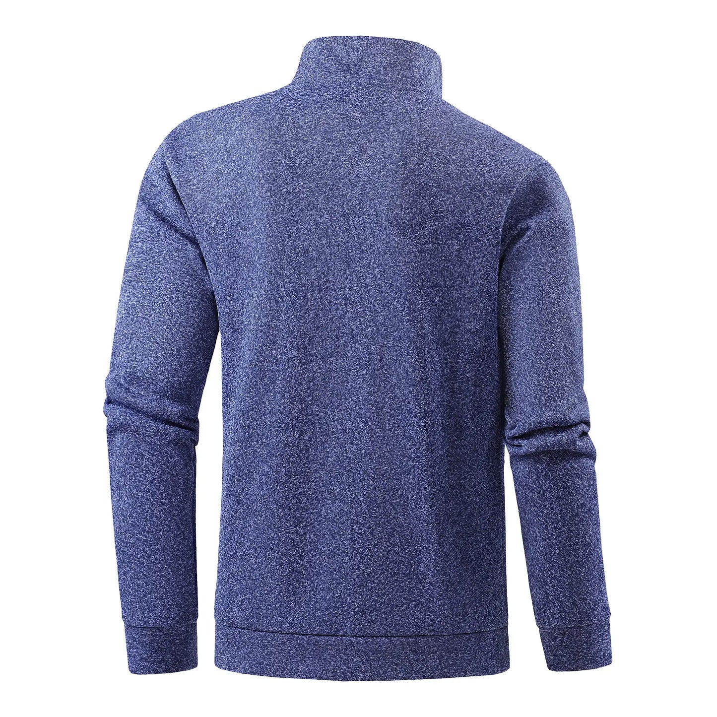 Autumn men's half-zip sweatshirts, long-sleeved solid color pullovers, turtlenecks, streetwear, winter warm jackets, sports coat by AliShop
