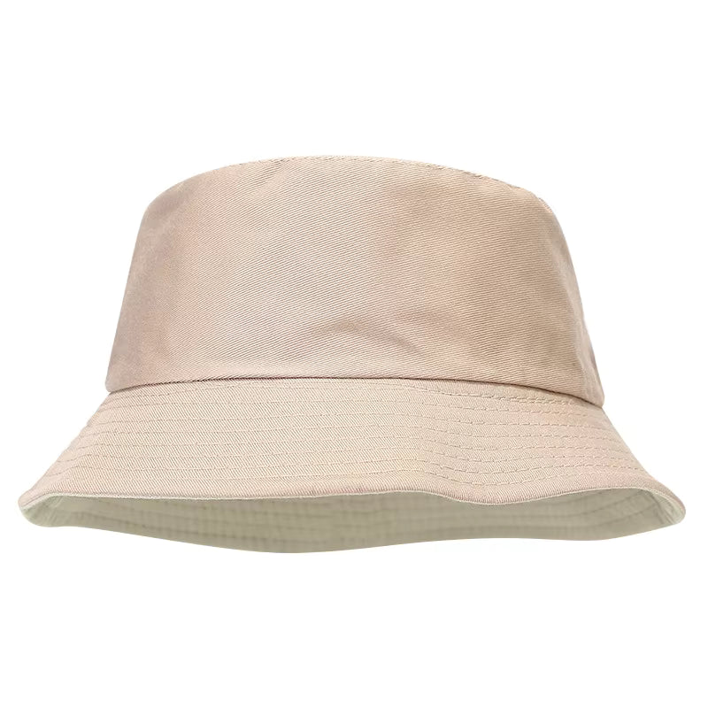 Spring Summer Unisex Solid Color Fisherman Cap Foldable Bucket Hat Outdoor Sunscreen Hat Caps Fashionable Double-sided Basin Hat by AliShop
