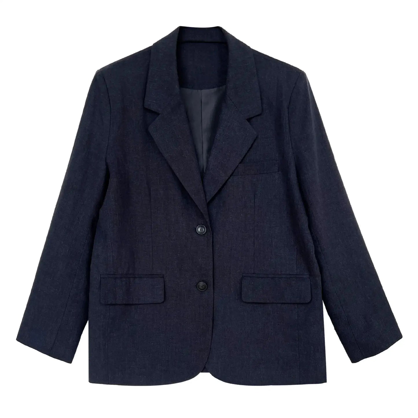 Linen Blazer For Women 2025 Spring Cotton-linen Suit + Pants Set Sold Separately by AliShop