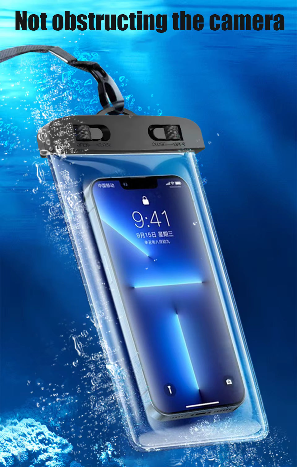 Universal Waterproof Phone Case for Swimming - Underwater Protector Pouch Cover Compatible with iPhone 11 12 13 14 15 16 pro - S by AliShop