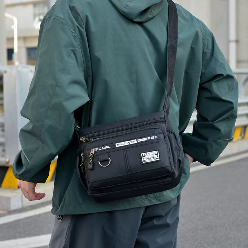 Design Oxford Shoulder Bag Large Capacity Men's Casual Multi-layer Pocket Fashion Single Shoulder Crossbody Luxury Messenger Bag by AliShop