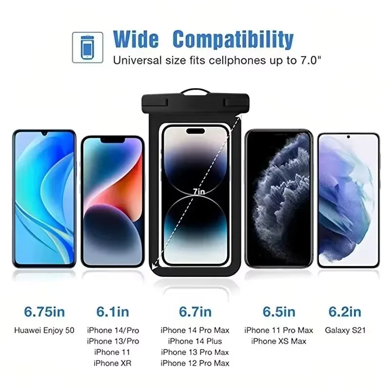 Floating Waterproof Swimming Bag Phone Case & Strap For iPhone 11 12 13 14 15 Pro Max Samsung S23 S22 Xiaomi Huawei Cover by AliShop