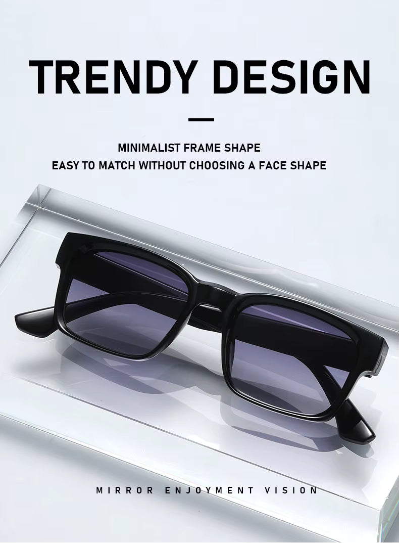 Light Luxury Square Sunglasses Minimalist Design Elegant Unisex Uv400 Protection Sun Glasses 9017 by AliShop