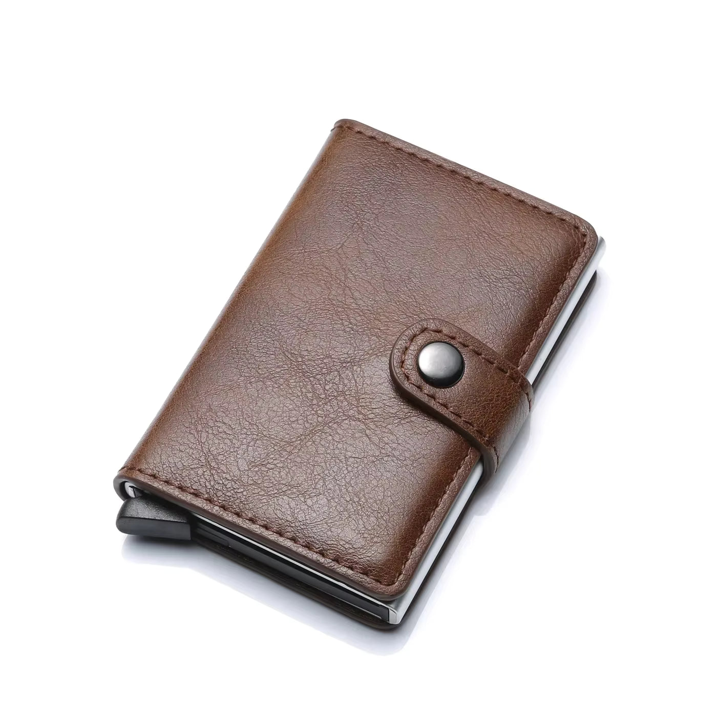 Rfid Visit Credit Card Holder Storage Luxury Small Smart Wallet Metal Business Cardholder Case Women Minimalist Walet for Men by AliShop