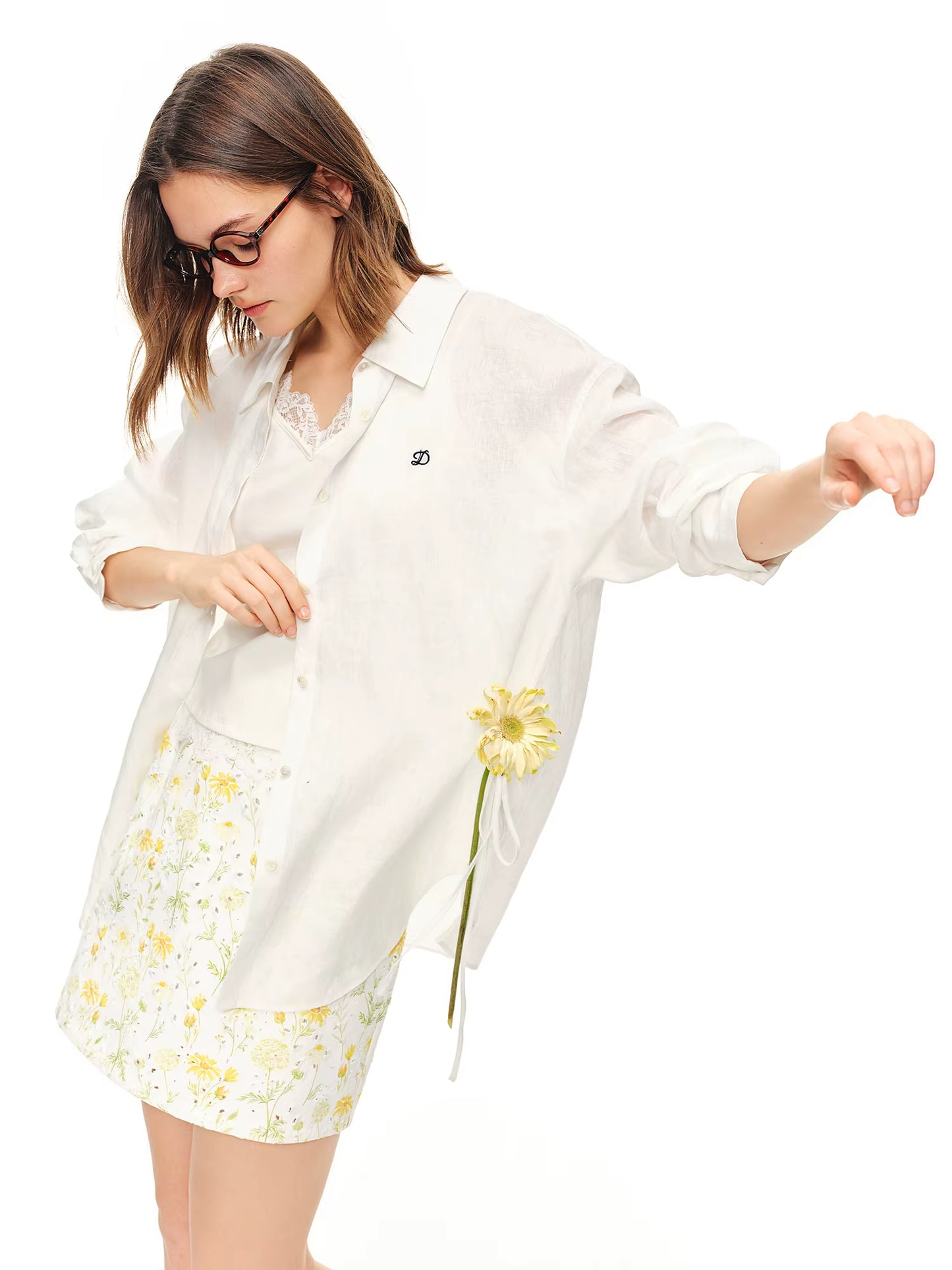 DUSHU 【Breathable Series】 Drop-Shoulder Multi-Color Linen Shirt New Summer Arrival Ramie Top Long Sleeve Leisure Sun-protection by AliShop