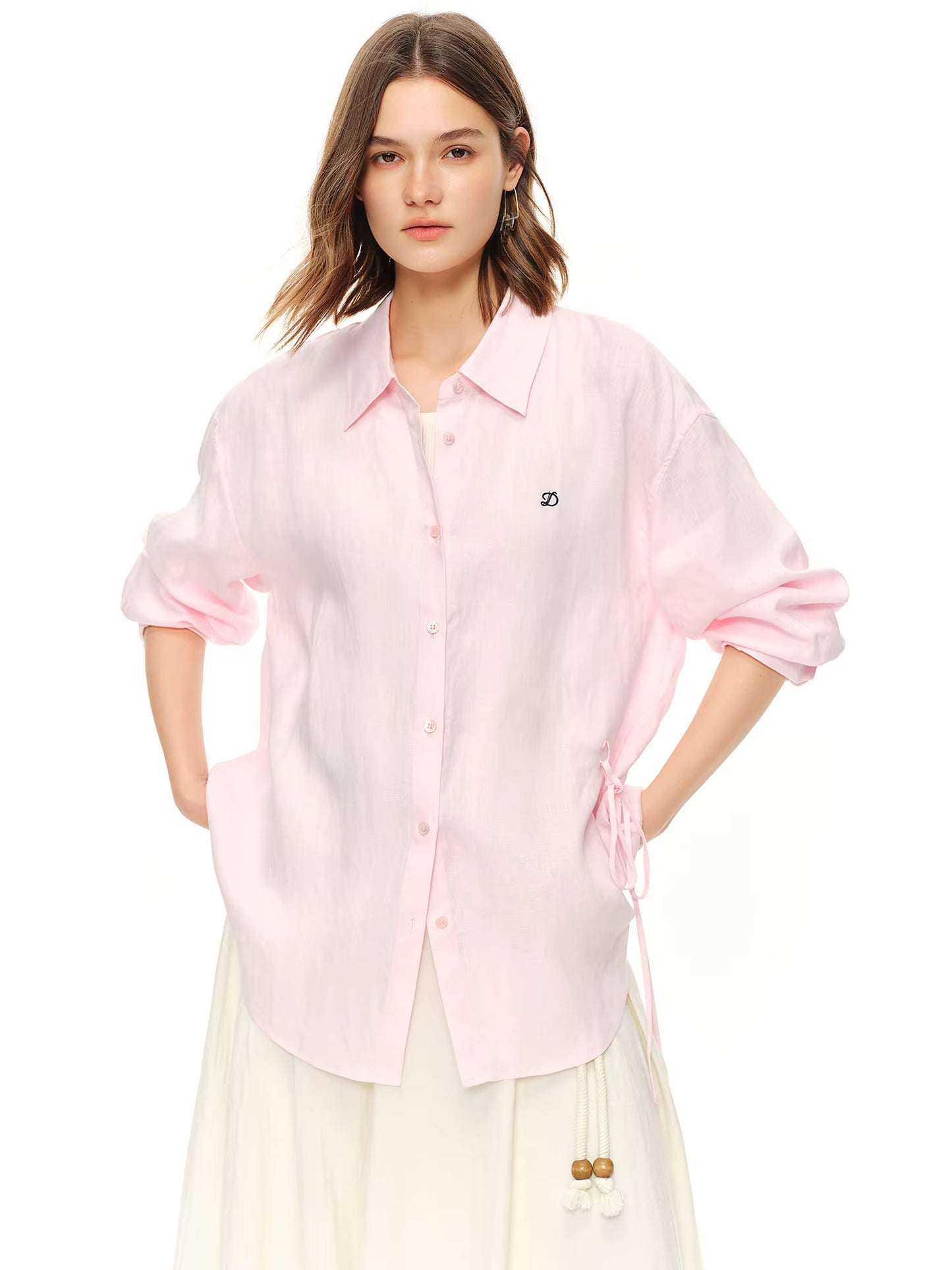DUSHU 【Breathable Series】 Drop-Shoulder Multi-Color Linen Shirt New Summer Arrival Ramie Top Long Sleeve Leisure Sun-protection by AliShop