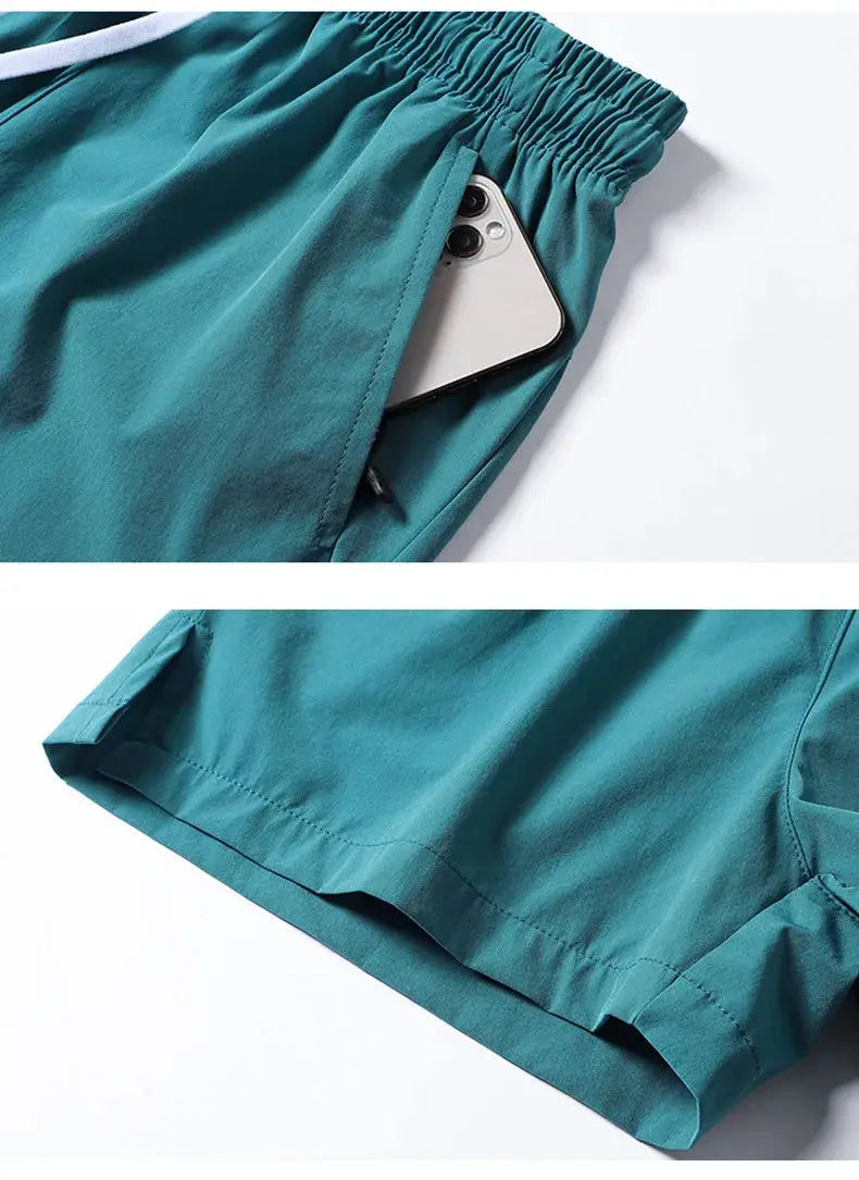 Men 2025 New Summer Beach New Models Solid Color Fashion Leisure Comfortable Elastic Waist Double Pockets Cool Sports Shorts by AliShop