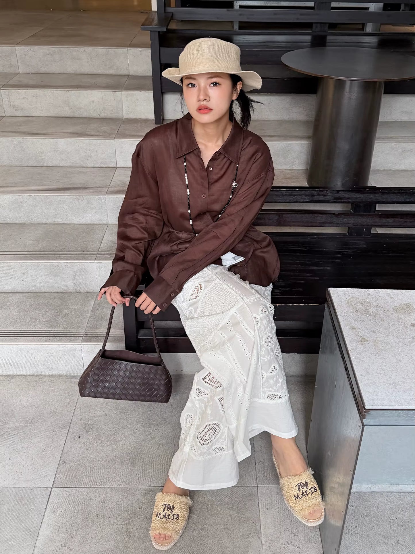 DUSHU 【Breathable Series】 Drop-Shoulder Multi-Color Linen Shirt New Summer Arrival Ramie Top Long Sleeve Leisure Sun-protection by AliShop