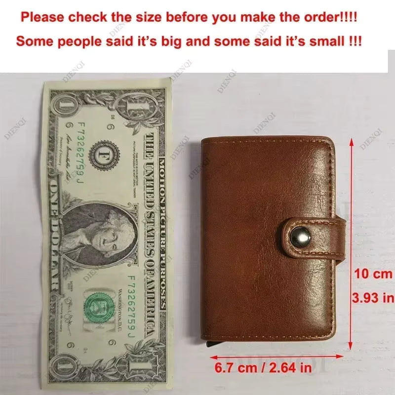 Rfid Visit Credit Card Holder Storage Luxury Small Smart Wallet Metal Business Cardholder Case Women Minimalist Walet for Men by AliShop