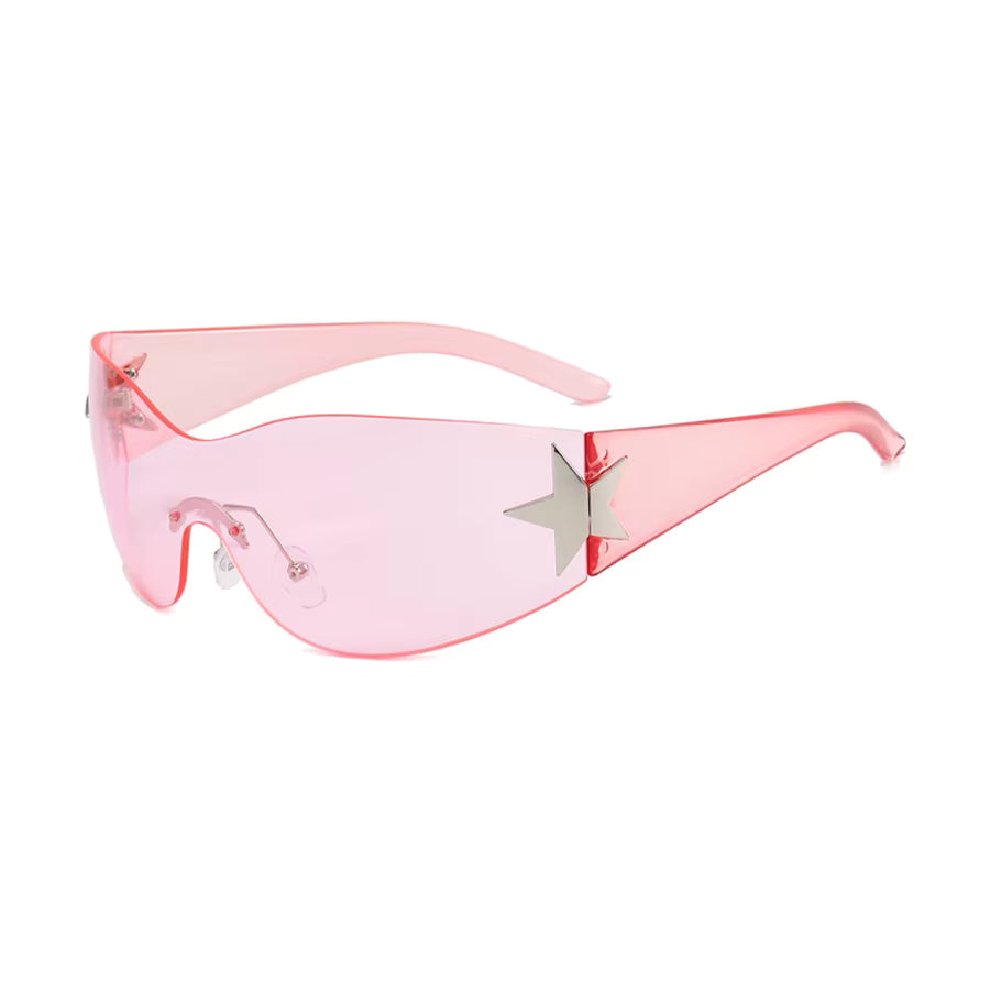 New Women's Rimless Star Decoration Integrated Y2K Hot Girl Style Hip Hop Fashion Sunglasses Beach Party Glasses Men by AliShop