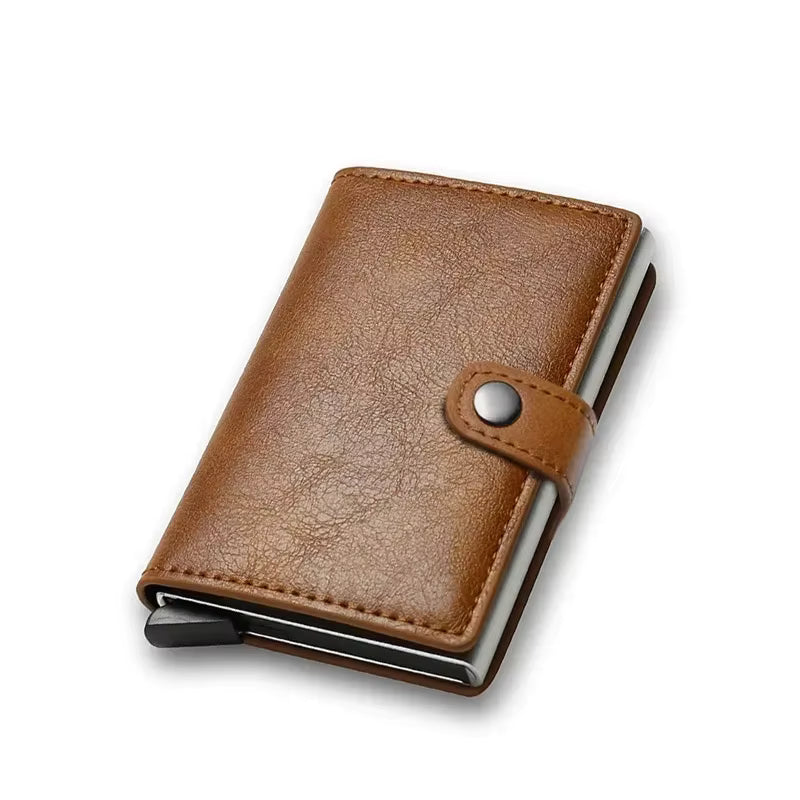 Rfid Visit Credit Card Holder Storage Luxury Small Smart Wallet Metal Business Cardholder Case Women Minimalist Walet for Men by AliShop