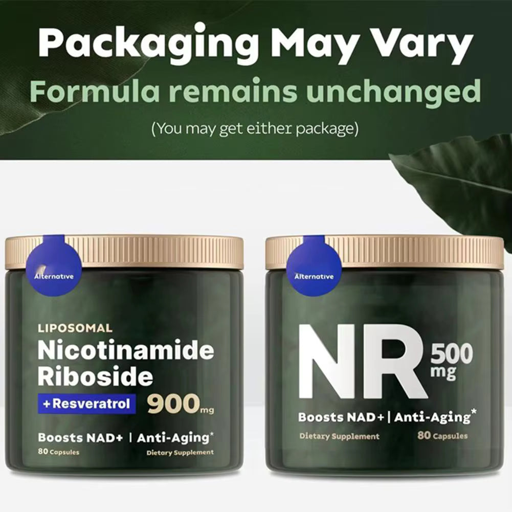 80 Capsules NAD+ Supplement 900mg Liposomal Nicotinamide Nucleoside Riboside Resveratrol NAD Supplement Boost Energy by AliShop