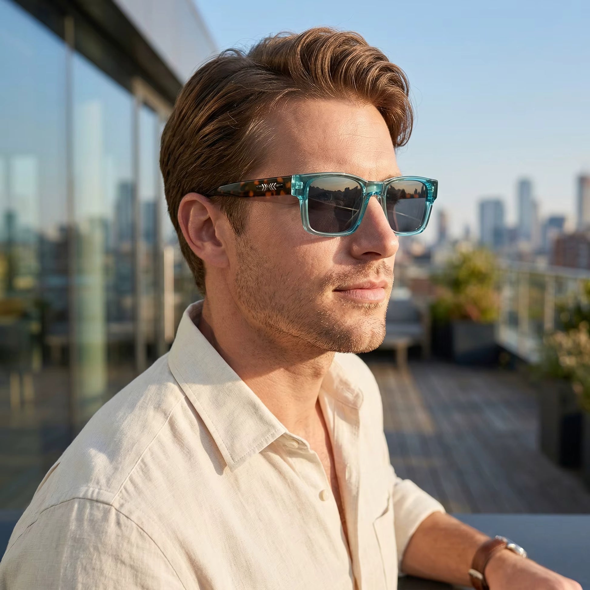 Light Luxury Square Sunglasses Minimalist Design Elegant Unisex Uv400 Protection Sun Glasses 9017 by AliShop