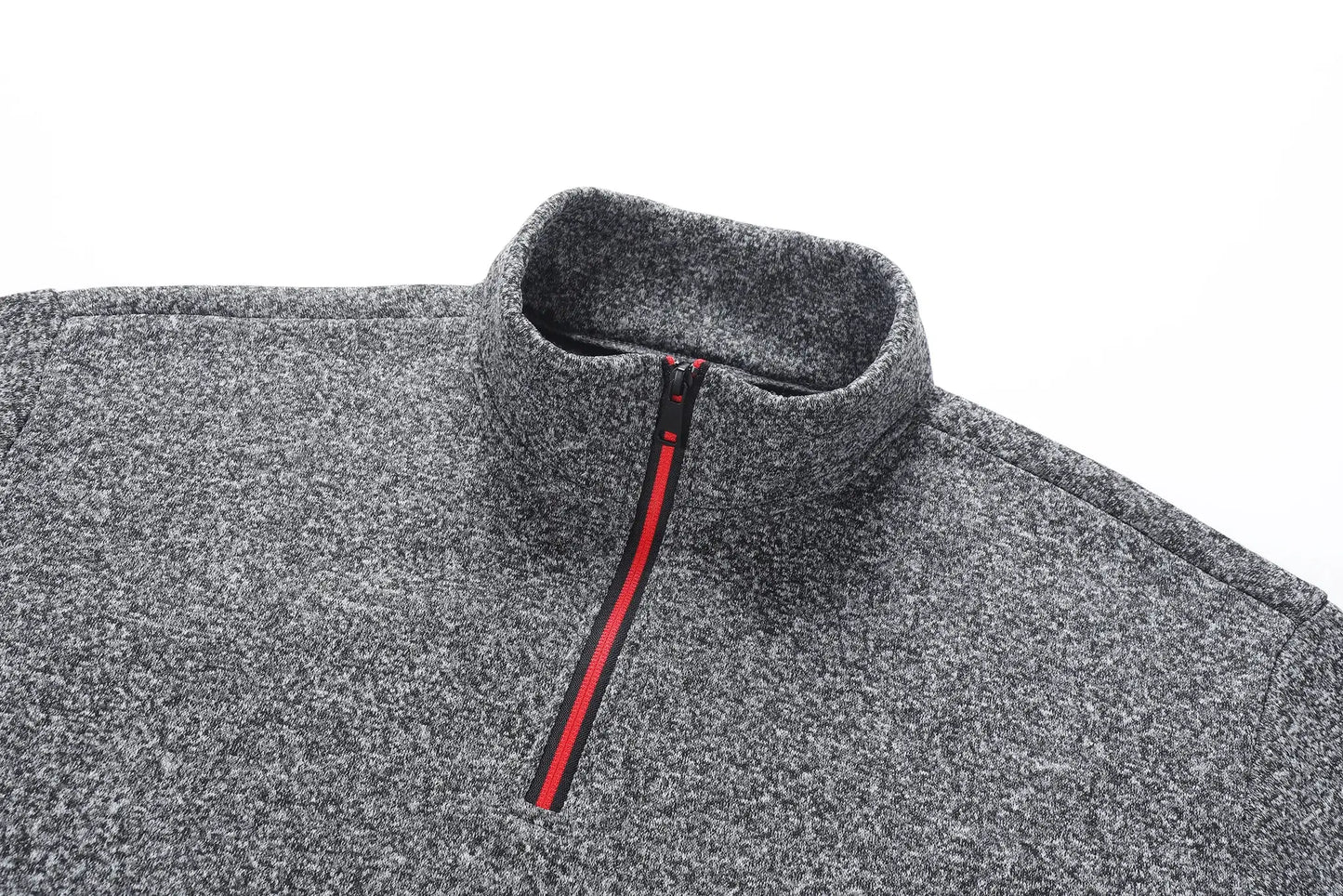Autumn men's half-zip sweatshirts, long-sleeved solid color pullovers, turtlenecks, streetwear, winter warm jackets, sports coat by AliShop