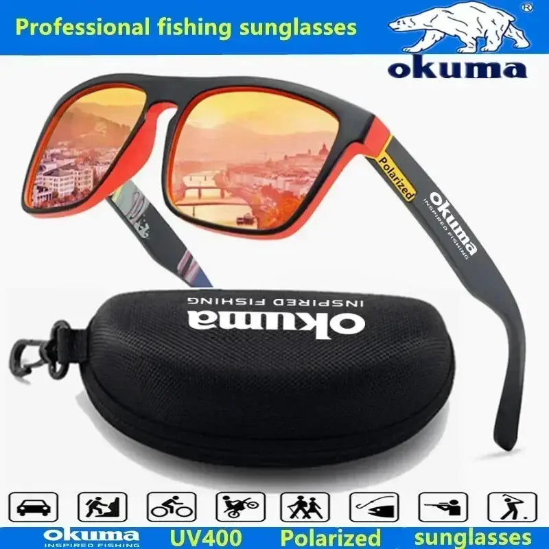 Okuma polarized sunglasses UV400 for men and women outdoor hunting, fishing, driving bicycles, sunglasses optional box by AliShop