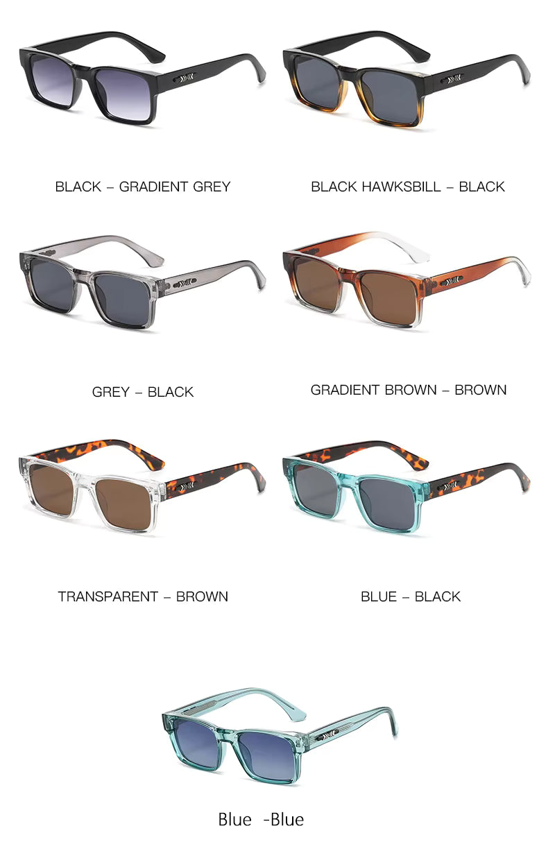 Light Luxury Square Sunglasses Minimalist Design Elegant Unisex Uv400 Protection Sun Glasses 9017 by AliShop