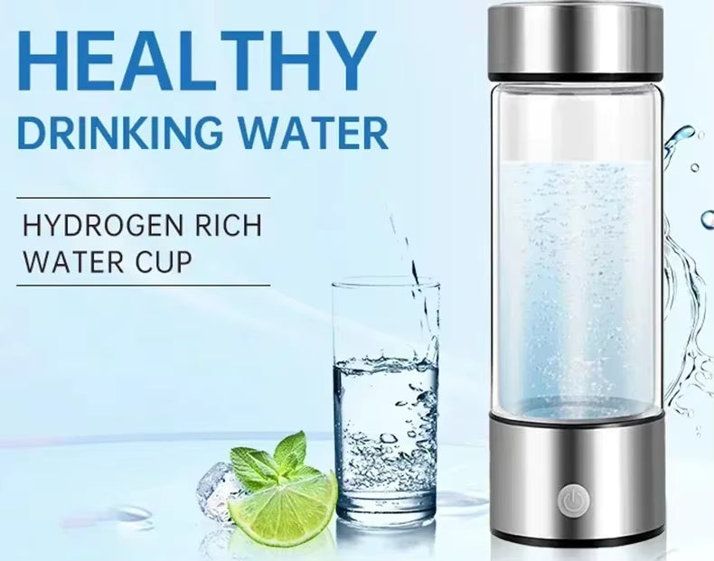 Hydrogen-Rich Water Cup Electric Hydrogen Rich Water Generator Bottle Titanium Quality Filter Portable Antioxidant Lonizer 420ml by AliShop