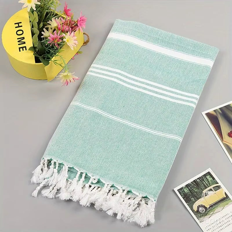 Thin 100X180cm Turkish Beach Towel Oversized Sand Free Tassel Quick Dry Swim Extra Large Light Travel for Adults Gifts Accessories by AliShop