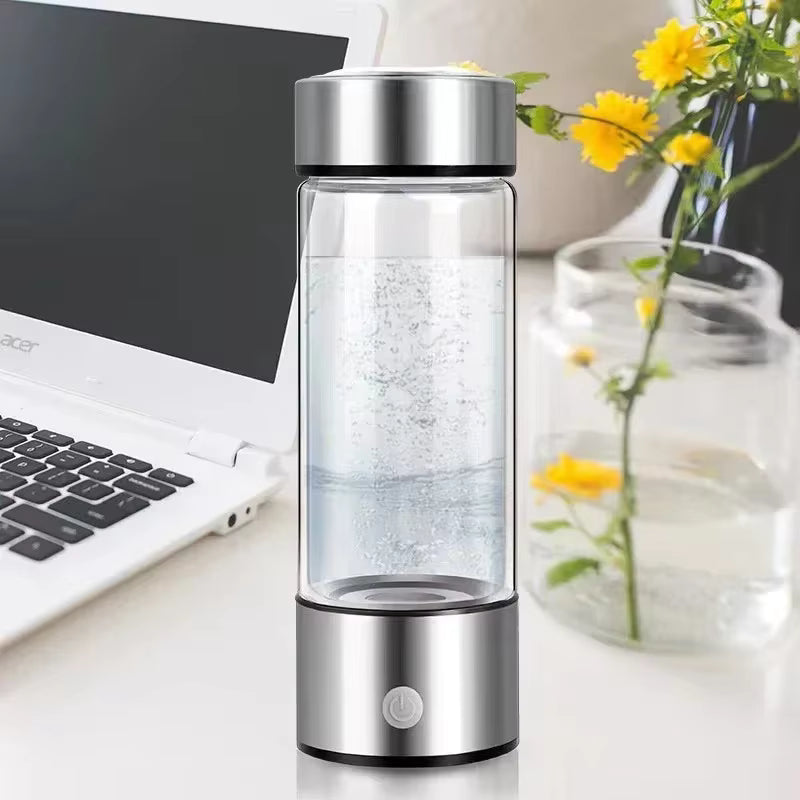 Hydrogen-Rich Water Cup Electric Hydrogen Rich Water Generator Bottle Titanium Quality Filter Portable Antioxidant Lonizer 420ml by AliShop