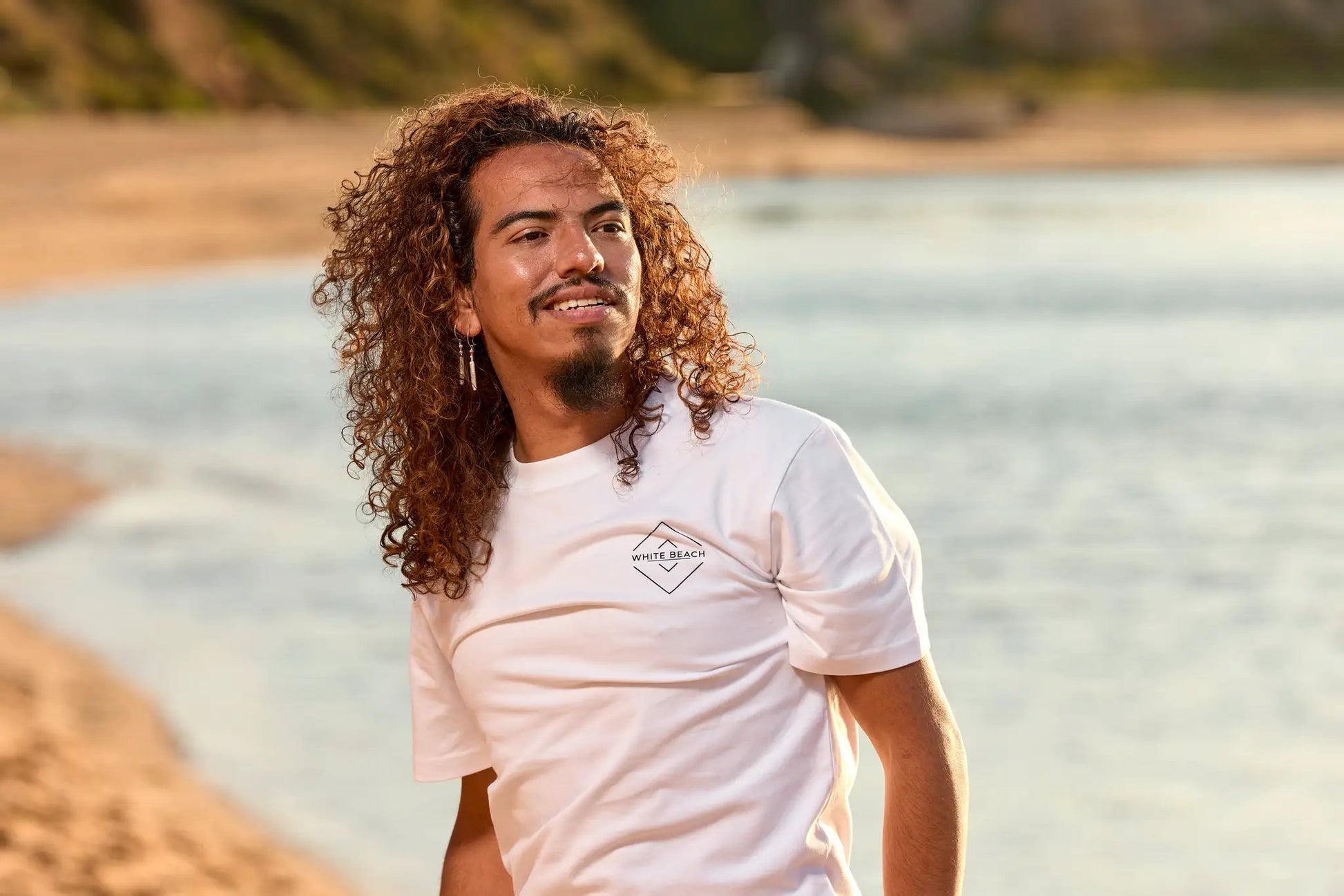 Men's Premium Short Sleeve T-shirt - Cotton Crew Neck Resort Wear by White Beach