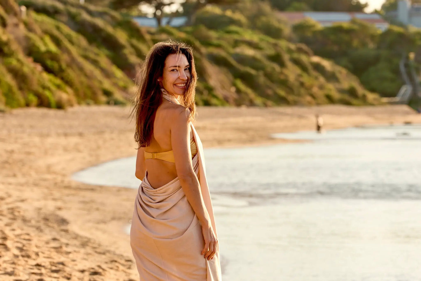 Ramie, Ivory Beach Sheet - Resort Wear Sarong Beach Cover-Up by White Beach
